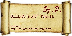 Szijjártó Patrik névjegykártya